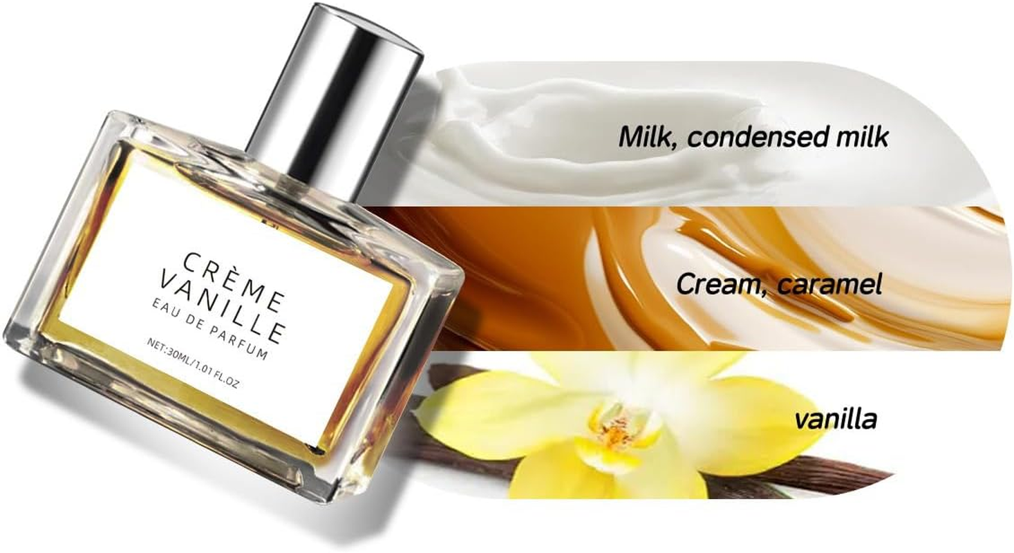Cr&egrave;me Vanille Eau De Parfum 30Ml /1.01 FL.OZ| Alcohol-Free Vanilla Cream Perfume Spray | Long Lasting Sweet Gourmand Fragrance for Women | Cosy & Comforting Scent-Rzxs0062 (Vanilla Cream) image number 6
