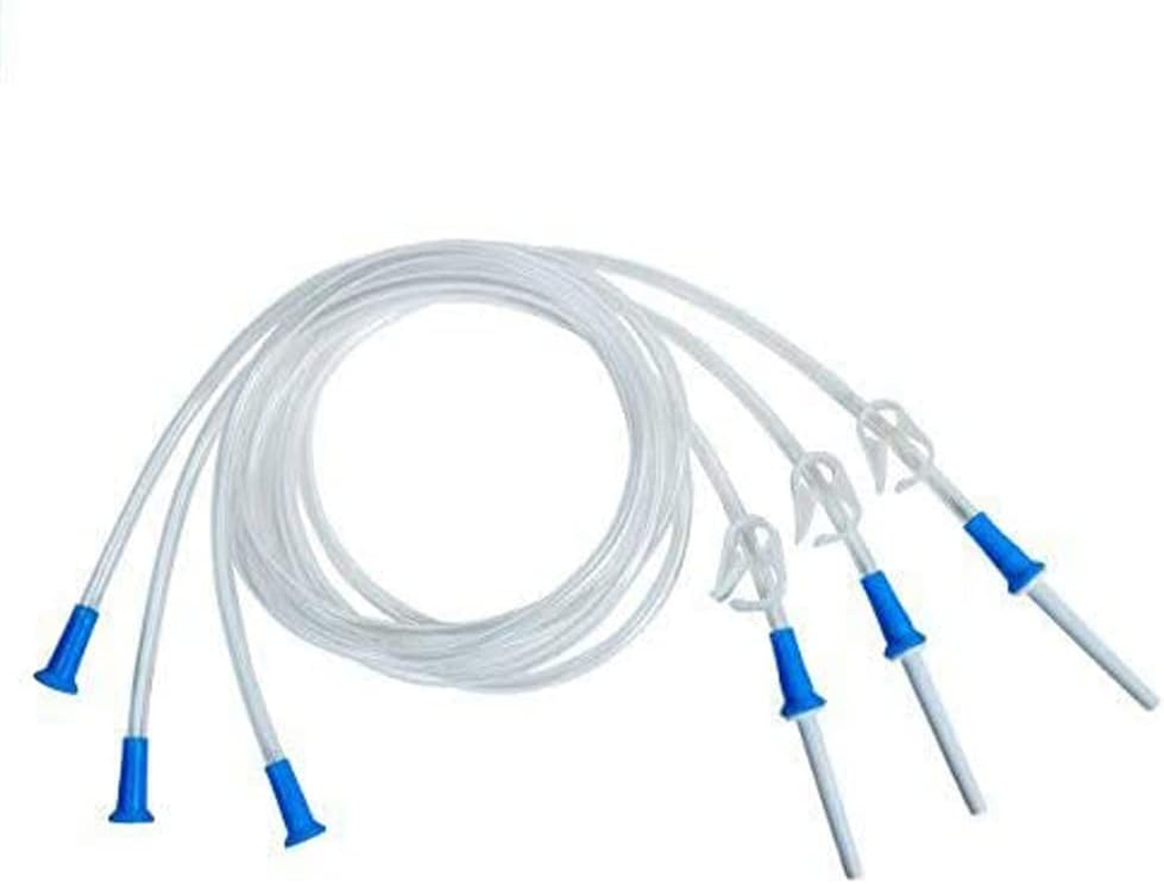 Healthandyoga(Tm) Replacement Enema Tubing &ndash; Super Economical, Hygienic, Medical Grade PVC - 1.5 Meter with Slide Clamp and Nozzle- Compatible with Most Kits (3 Set) image number 1