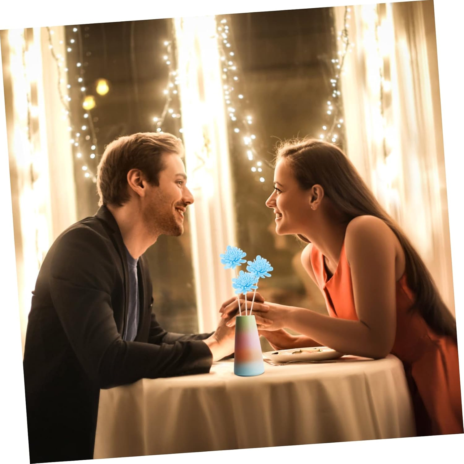 100Pcs Scented Chrysanthemum Aroma Flowers for Diffuser Aromatherapy Accessories Use in Home Spa - Purple image number 3