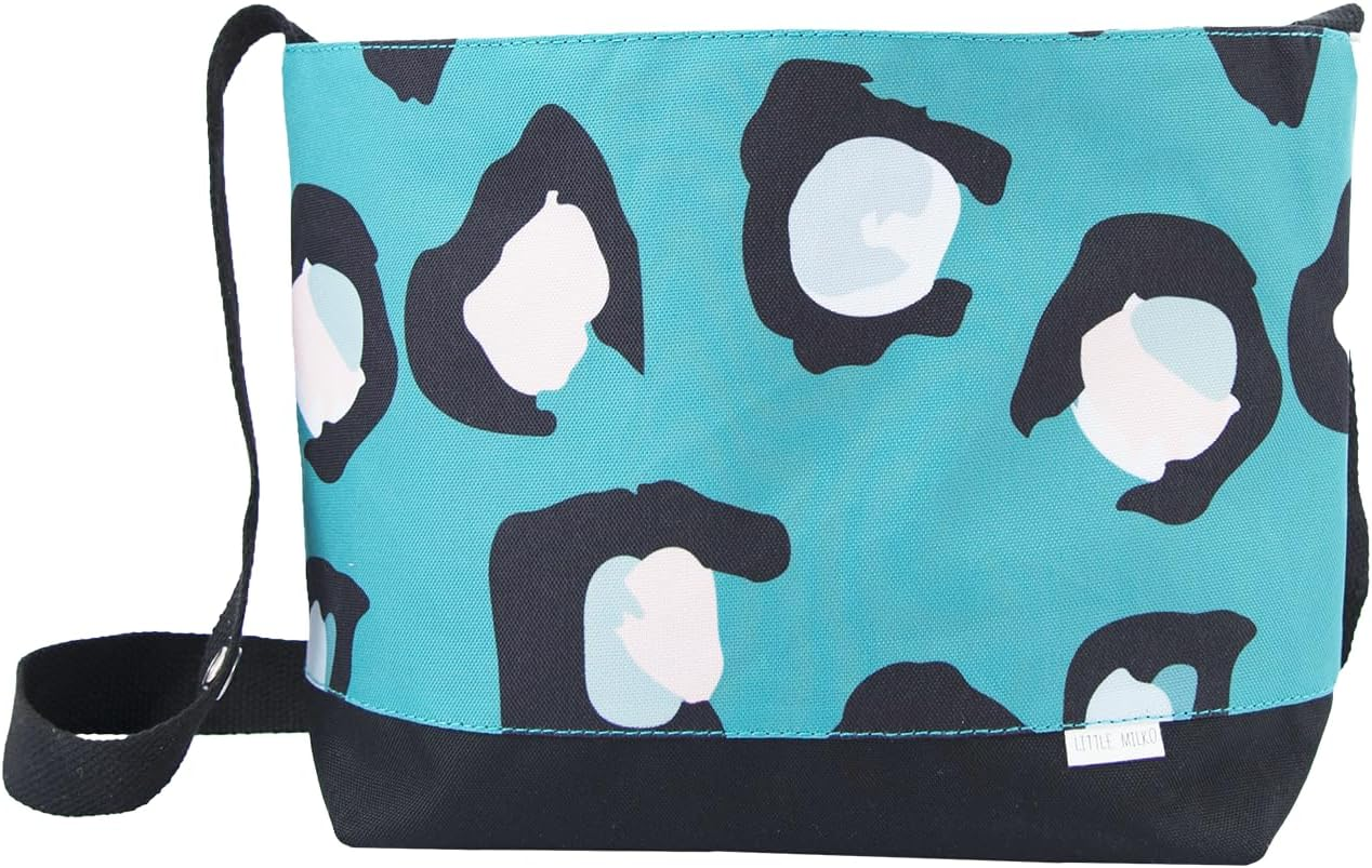 Nappy Caddy Stroller Organiser - Universal Pram Caddy Bag for Mummy - Snuggly Fit to Most Strollers W/Shoulder Strap, Adjustable Strap, and Handy Reusable Wet Pouch, Grid Lock Grey - by Zoe Sage