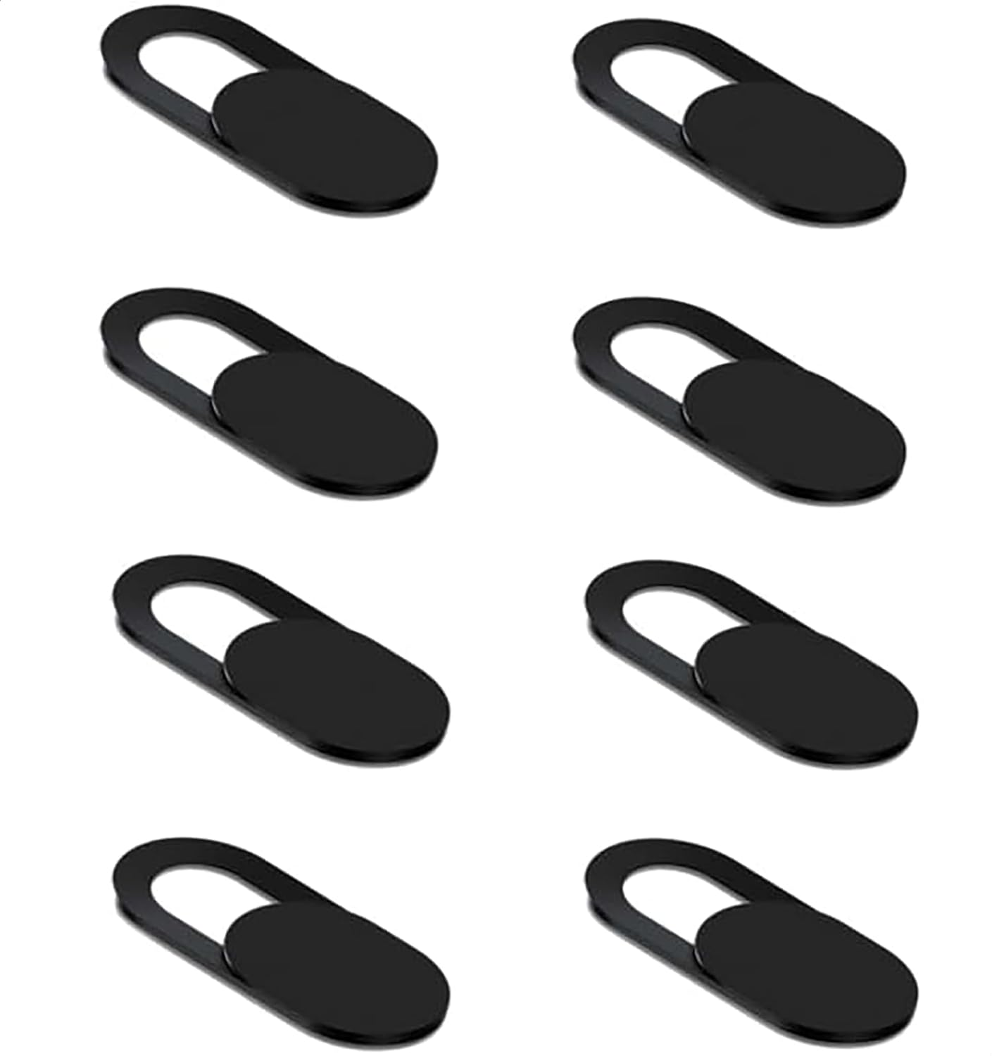 6PCS Webcam Cover Slide Camera Privacy Security Protect Sticker for Phone Laptop (Black)
