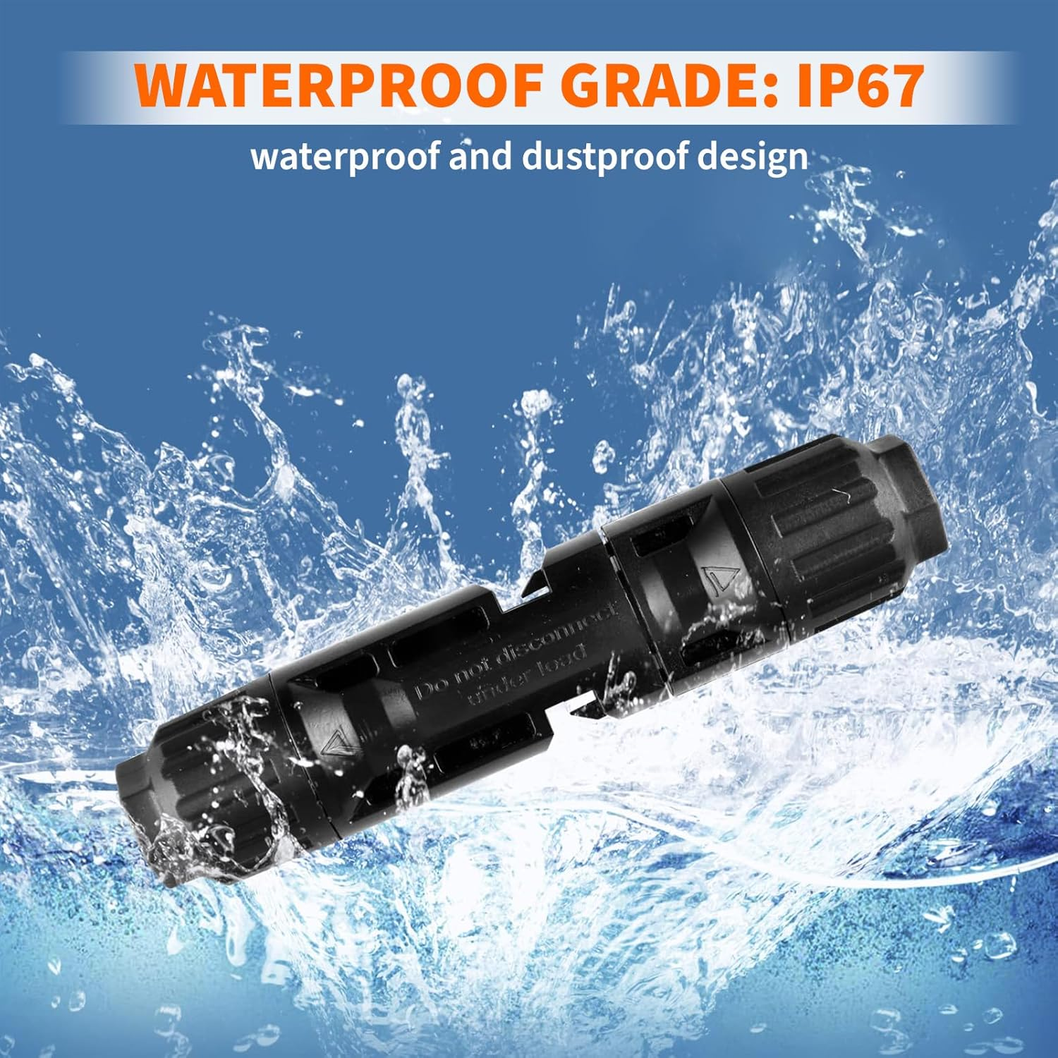 MAEZOE 10 Pairs Solar Connectors with 2 Spanners, Solar Panel Cable Connectors Male/Female Waterproof IP67, MC4 1000V 30A Connecters image number 2