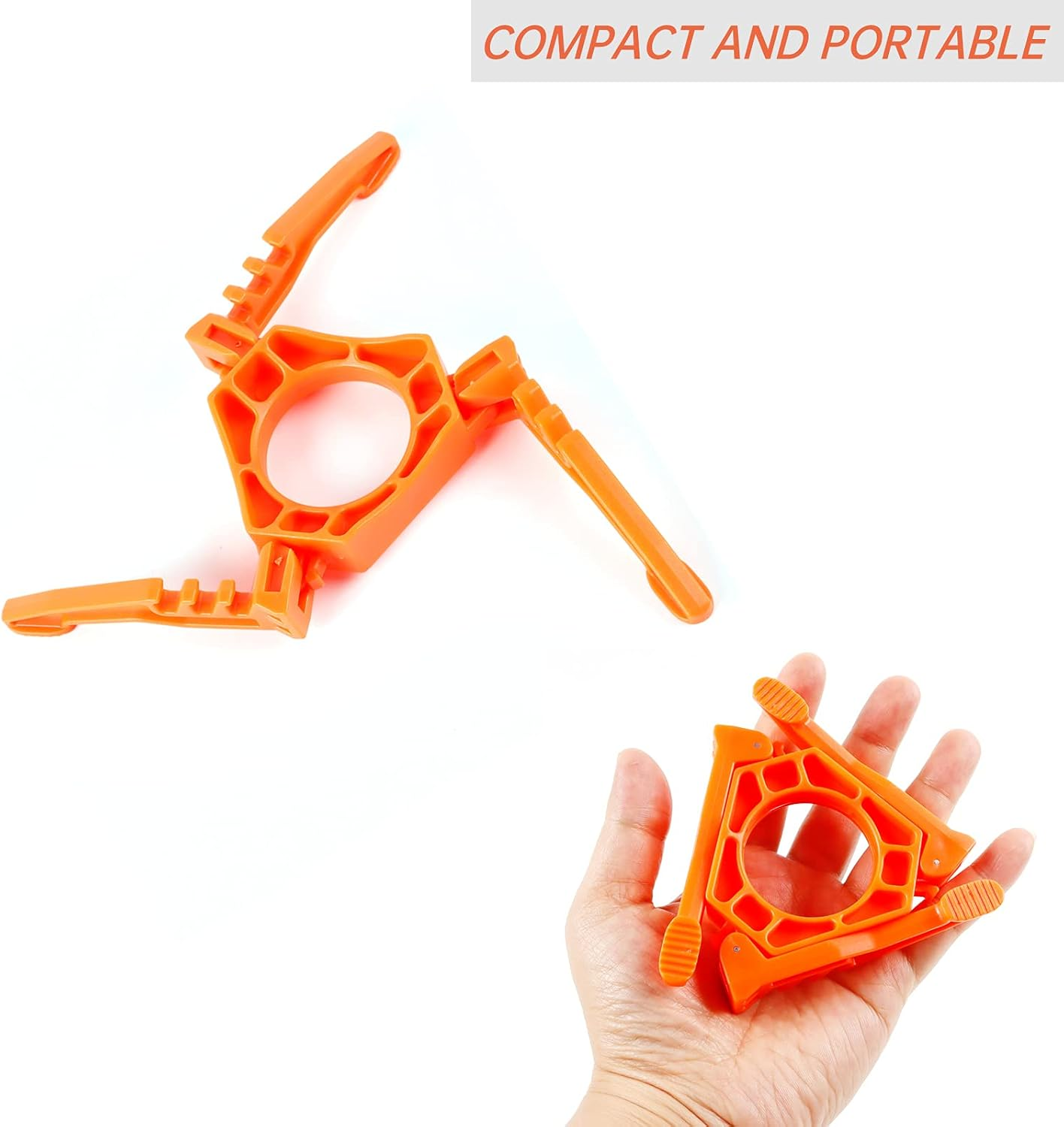 Fuel Can Stabilizer Canister Stand Gas Tank Stand Cartridge Canister Tripod for Camping Fuel Canister(Orange) image number 1