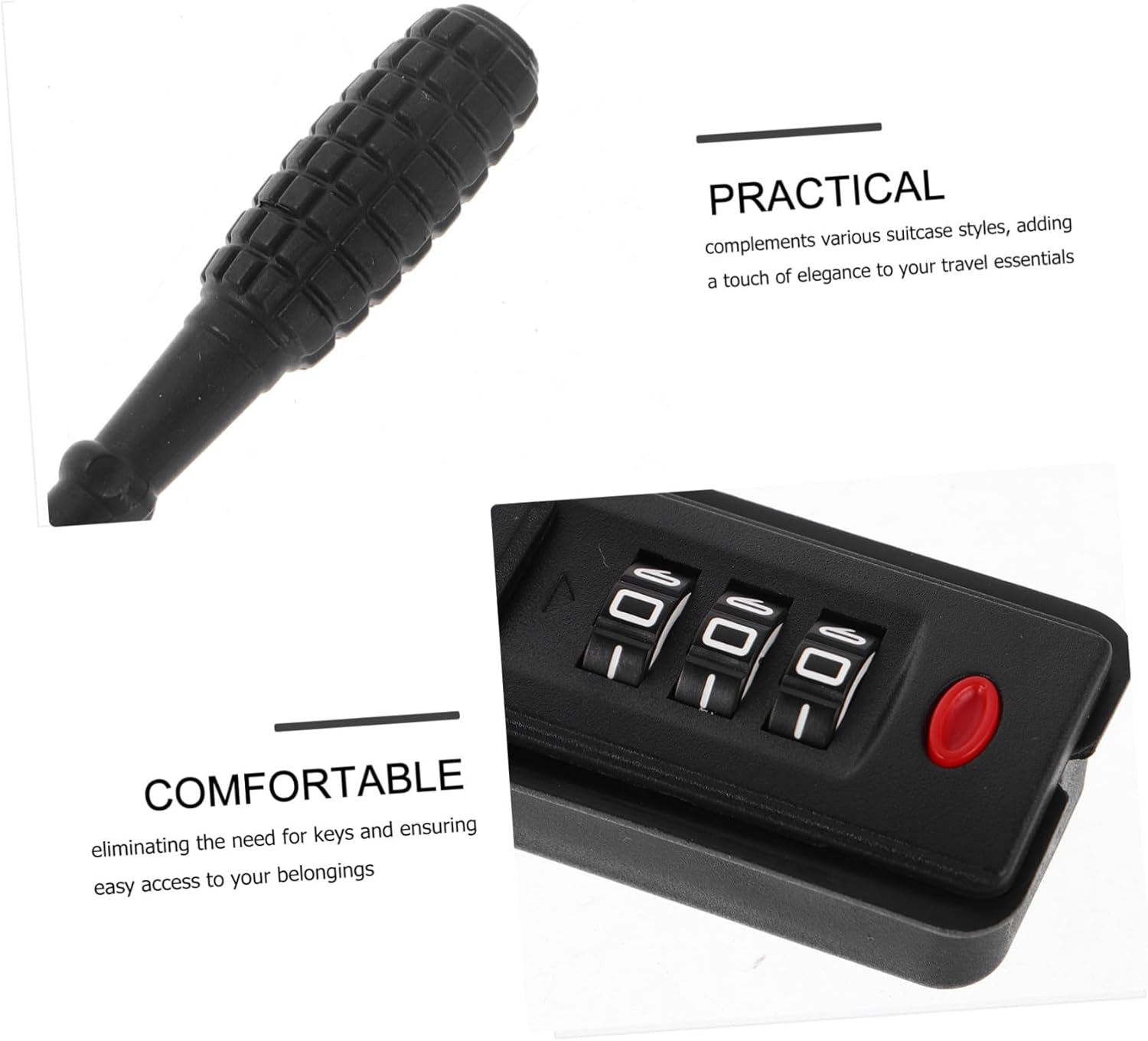 MOKKHNB Combination Password Luggage Lock Travel Padlock for Suitcases Backpacks Gym Bags Business Trips and Leisure Vacations with Code Security image number 4