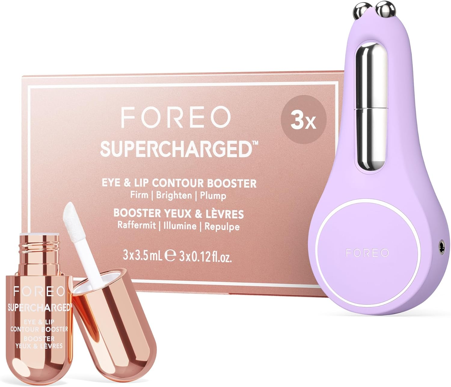 FOREO a Wink 'N' a Smile Bundle - BEAR 2 Eyes & Lips Microcurrent Smoothing Device + FOREO SUPERCHARGED Eye & Lip Contour Booster Serum 3X3.5Ml - Dark Circles under Eye Treatment and Lip Plumper Device image number 6