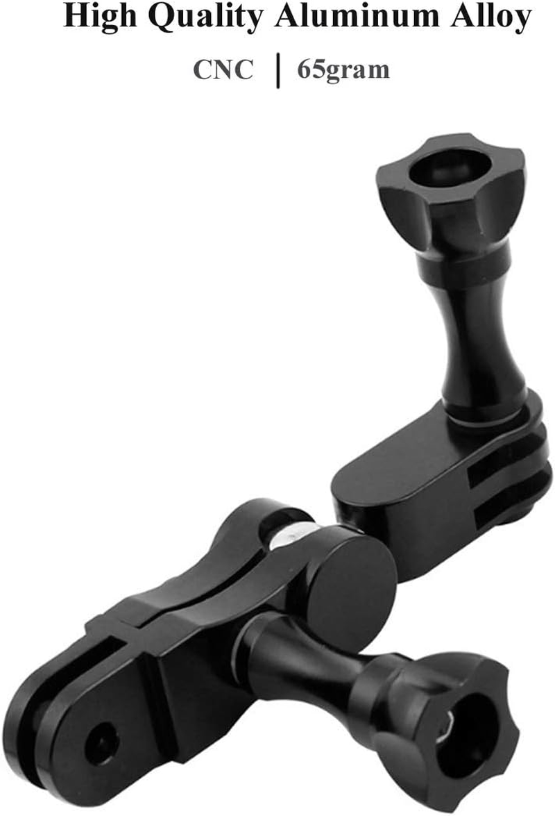 Helmet Arm Mount, Swivel Extension Arm for Gopro 7 6 5 4 3, 360 Degreen Aluminum Ball Joint Adapter for DJI Osmo Action, YI, Campark, AKASO image number 4