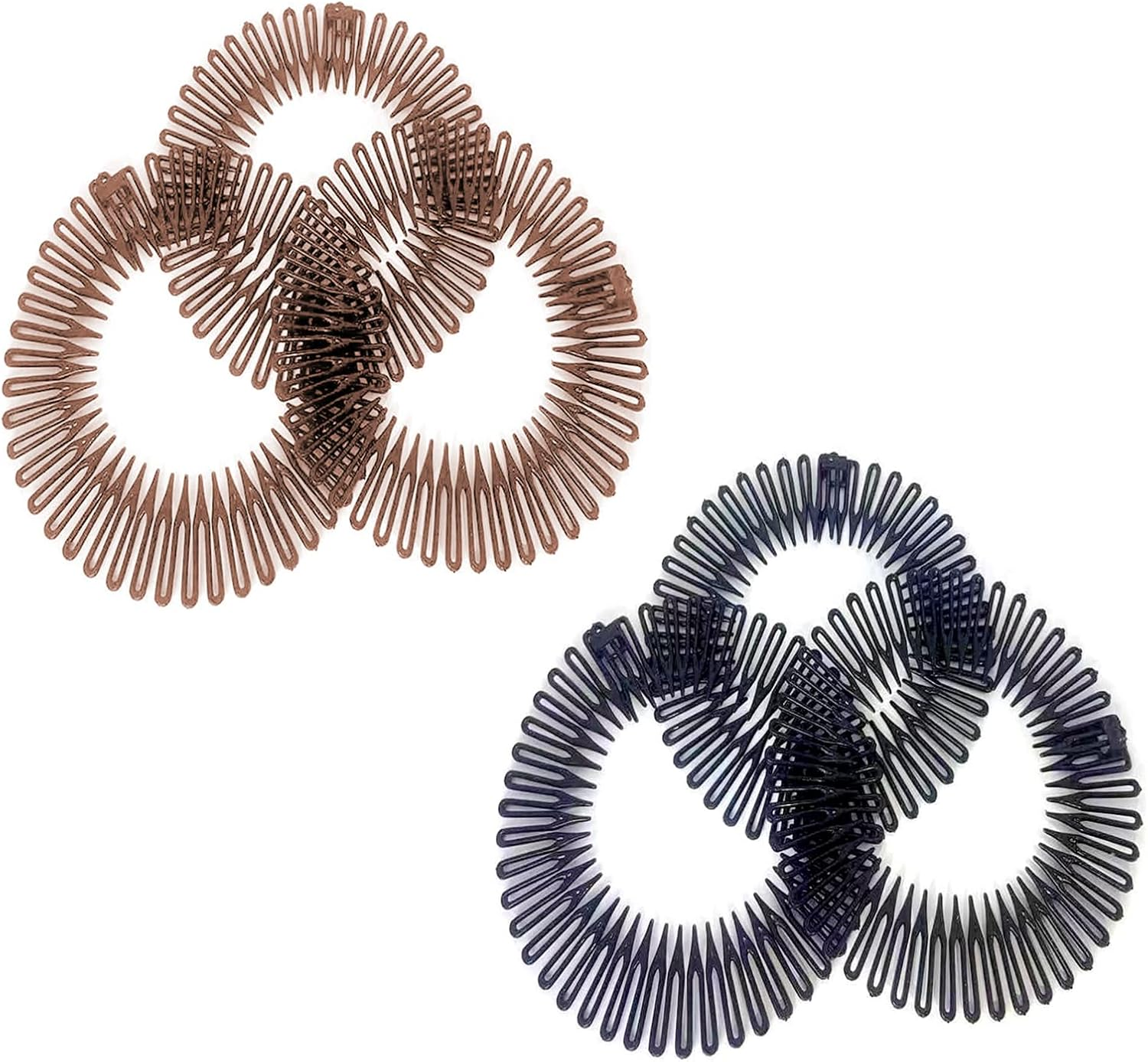 Flexible Comb, Stretch Hair Comb Headband, Stretch Hair Comb, Stretch Hair Comb Headband, Hair Band Holder, Stretch Hair Comb Tooth Headband, Plastic Zigzag Headband Stretch (6 Pieces) image number 4