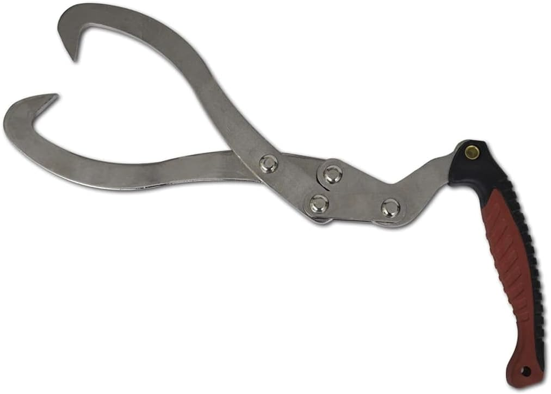 'Vidaxl Durable 65 Manganese Steel Log Tongs with TPR Handle - Set of 2 Pcs, Maximum Capacity of 50 Kg, 44 Cm in Length image number 3