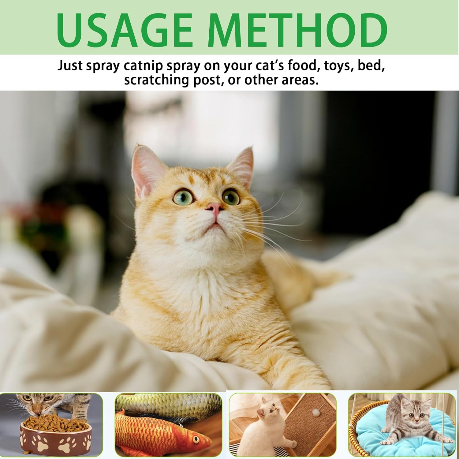 SEMINISMAR Catnip Spray,Herbal Cat Joy Spray,Catnip Spray for Cats,Cat Training Spray with Catnip,Pure Natural Anti-Stress Catnip Spray for Relaxation image number 1