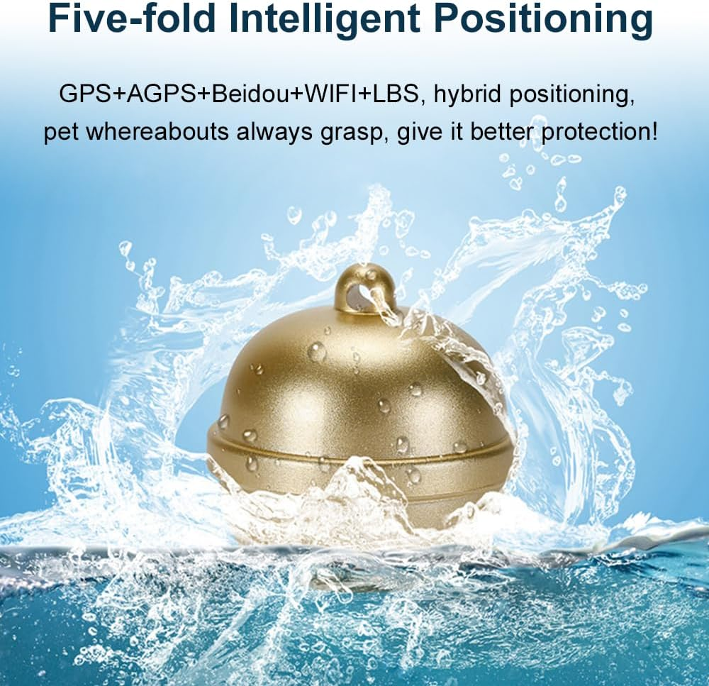 Walmeck Pet Activity Tracker GPS Tracker GPS Positioning and Intelligent Tracker for Dogs Cats Five-Fold Intelligent Positioning Dustproof and Waterproof Design Electronic Fence image number 2