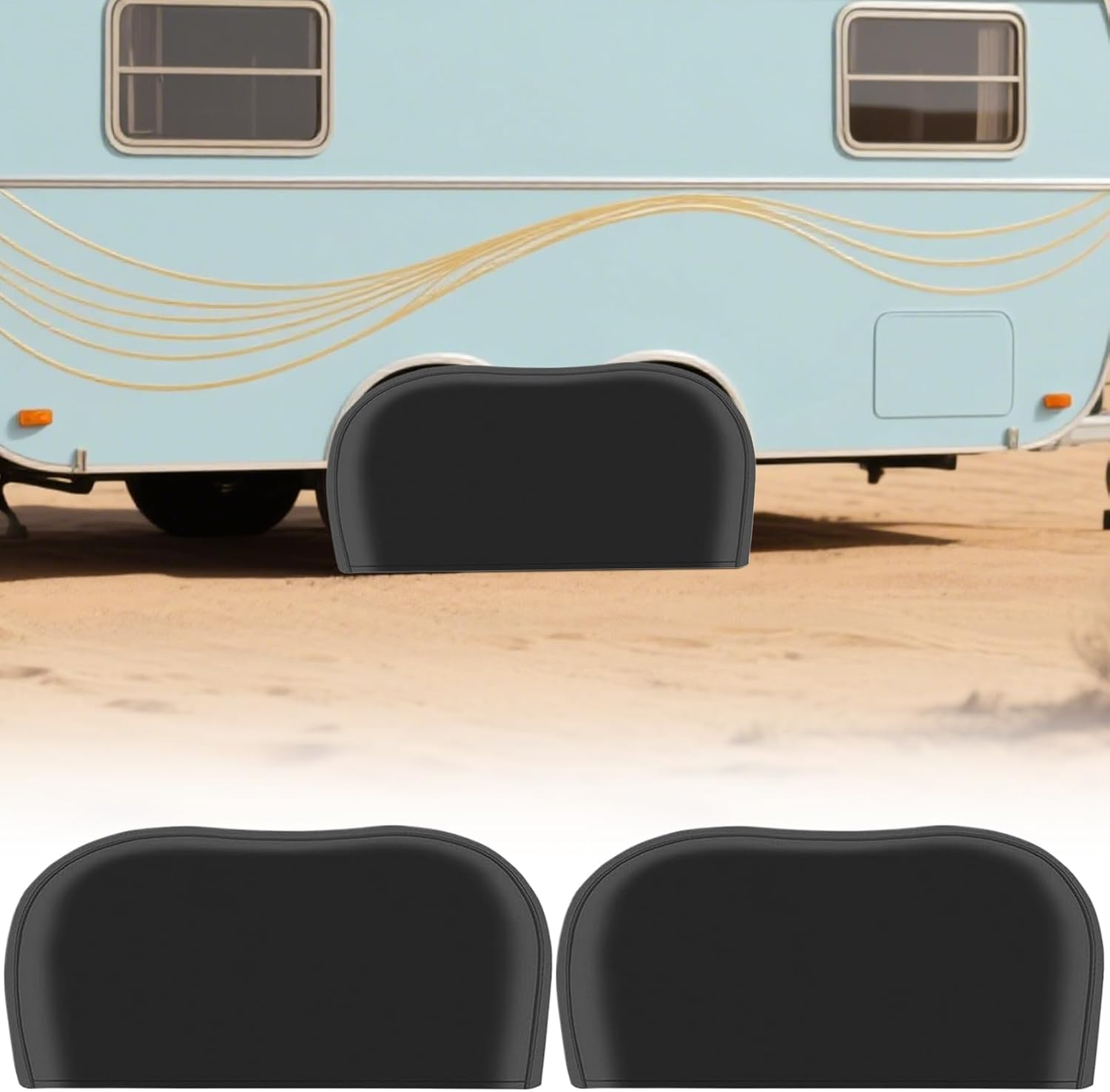 Rrlihjgu Motorhome Tire Cover, Spare Wheel Covers, Waterproof Wheel Protector Automotive Accessories 26 to 30 Inch for Road Rain Outdoor Camping Motorhome image number 4