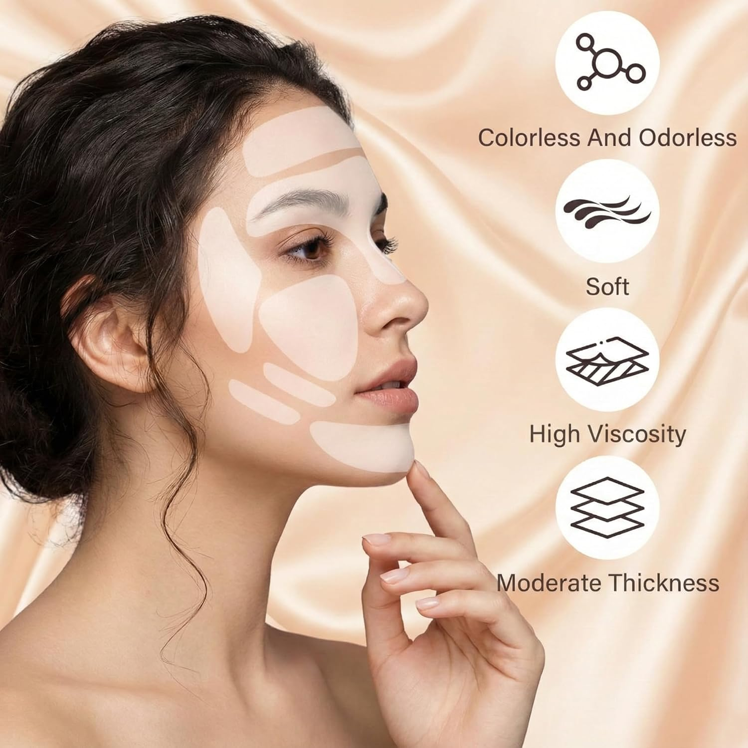 IMTKOOCO anti Wrinkle Patches 160Pcs Face Wrinkle Patches Reusable Silicone - Skin Lifting Pads Wrinkle Removal for Eye Mouth Forehead Neck Chest Forehead Face Tape for Wrinkles