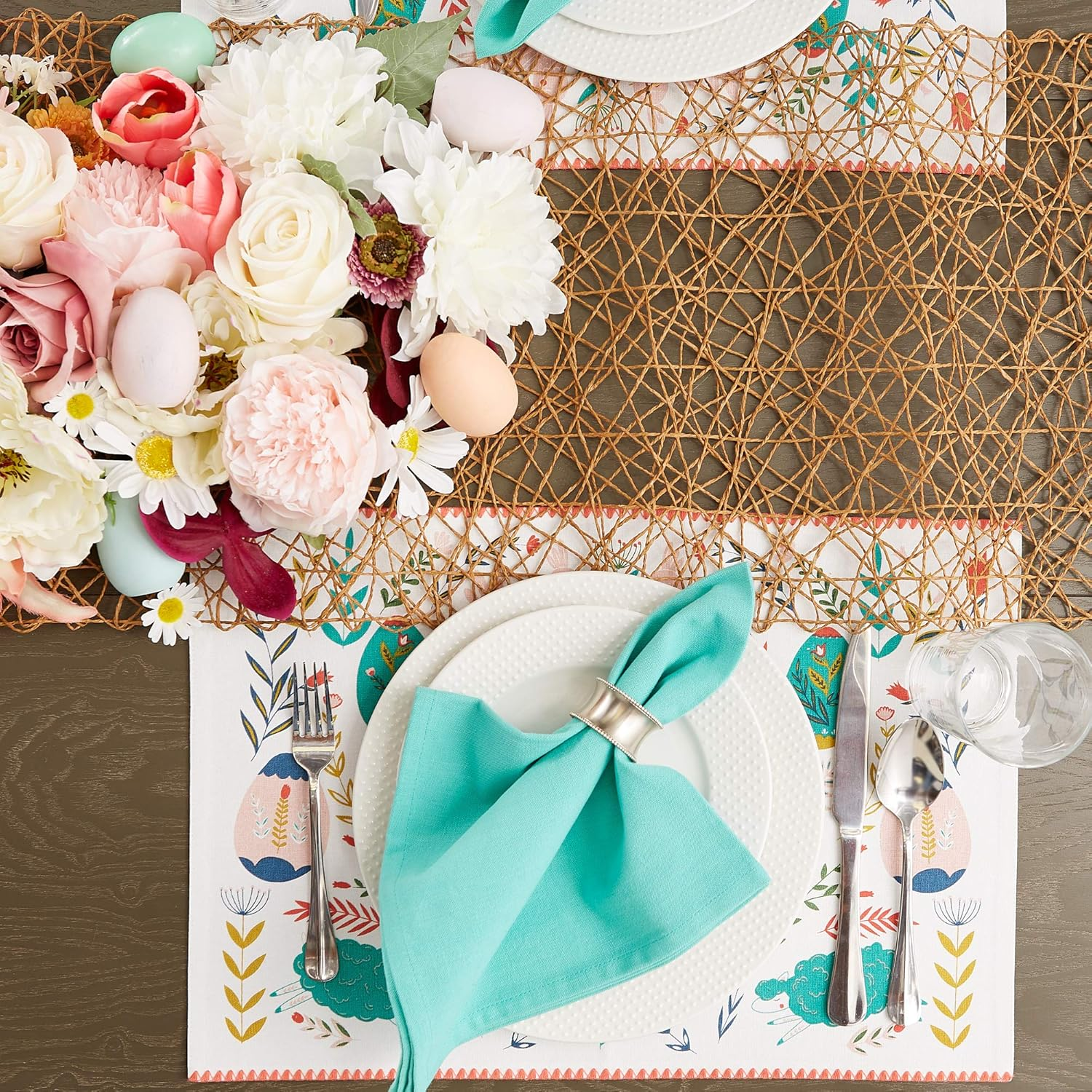 DII Easter Folk Garden Kitchen Textiles, 13X19, 6 Piece image number 6