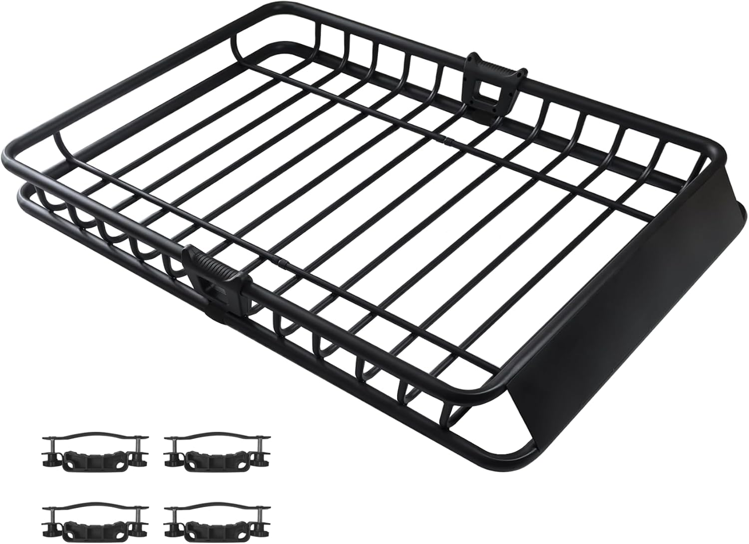 55" X 39" X5.5" Universal 250LB Heavy Duty Roof Rack Cargo with Extension Car Top Luggage Holder Carrier Basket for SUV, Truck, & Car Steel Construction image number 4