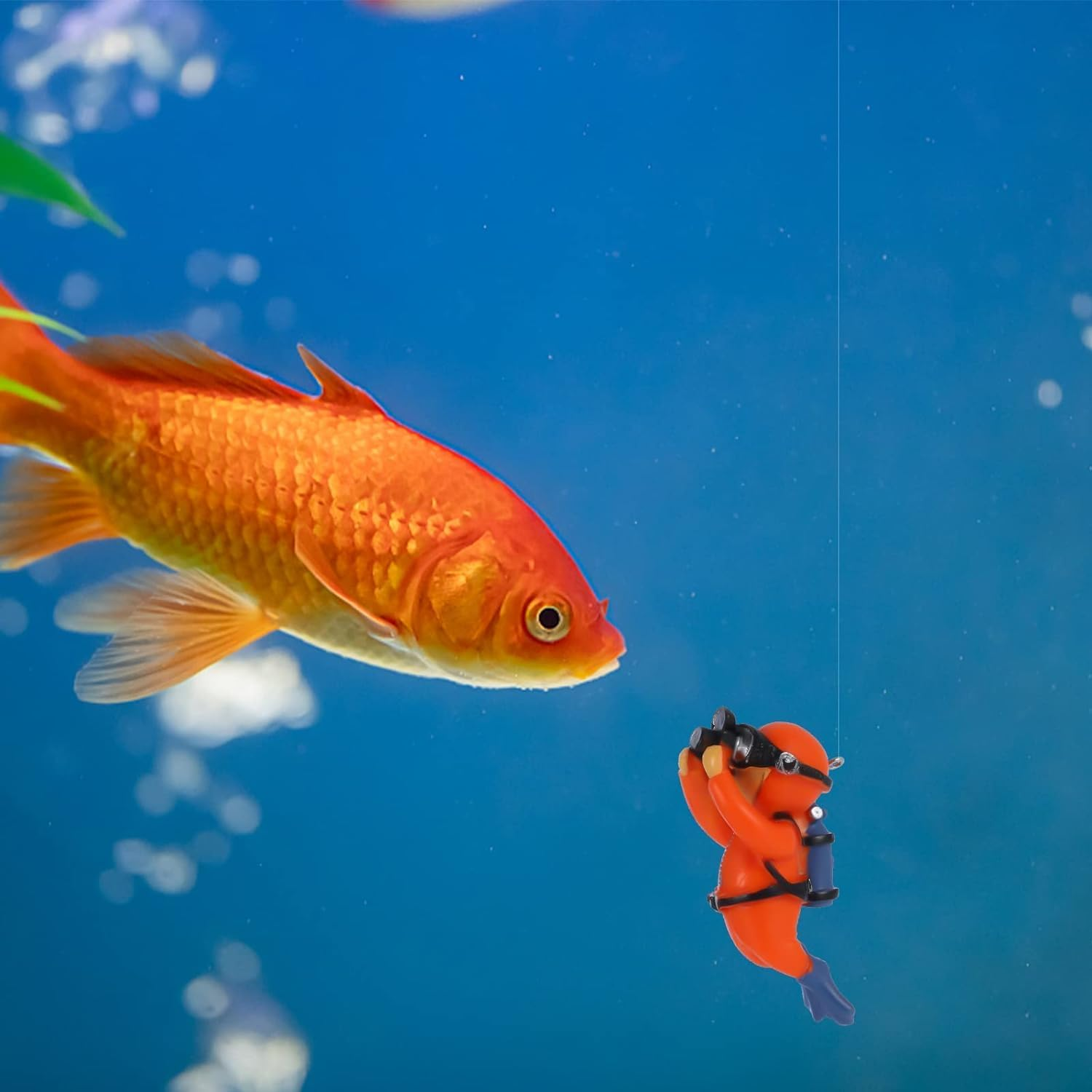 3Pcs Resin Floating Aquarium Decorations,Floating Fish Tank Decoration,Floating Diver for Fish Tank Aquarium with Ball and Line for All Kinds of Aquarium/Fish Tank Beautification Decorations image number 5