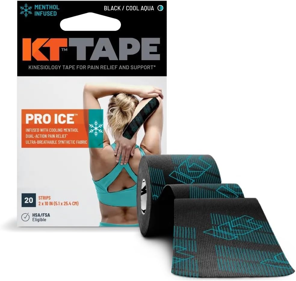 KT Tape Pro ICE 10" Strips - Black image number 1