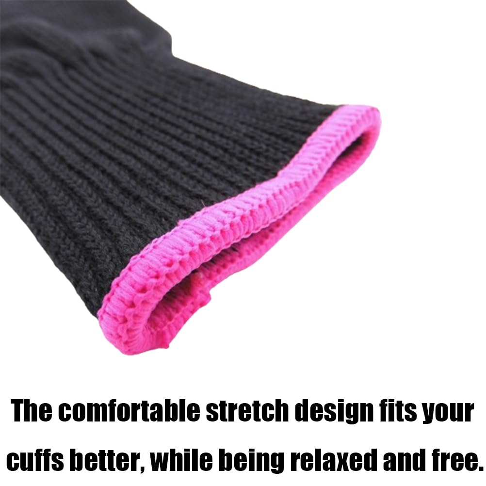 Fc'Noqgn Pack of 2 Professional Heat Resistant Gloves for Curls, Straighteners and Curling Iron Styling Heat