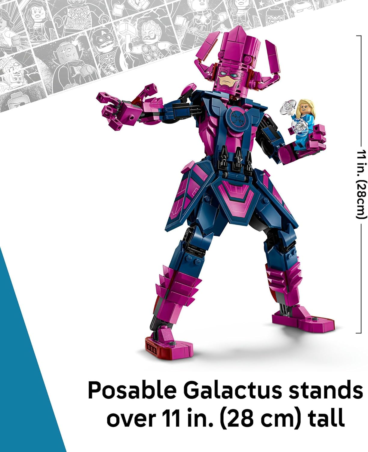 LEGO&reg; Marvel Fantastic Four Vs. Galactus Construction Figure 76316 Buildable Super Hero Movie Toy Set for Kids with the Thing, Invisible Woman and Human Torch, Collectible Toy for Boys and Girls image number 3