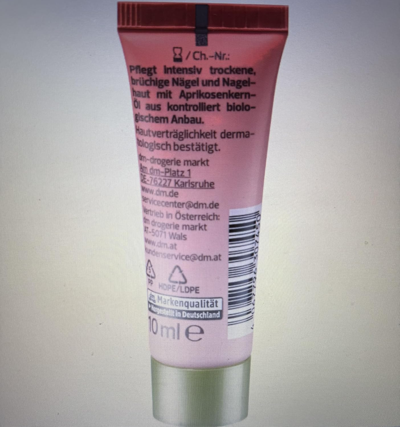 Alverde Natural Cosmetics Nail Care Cream Apricot 10 Ml image number 1