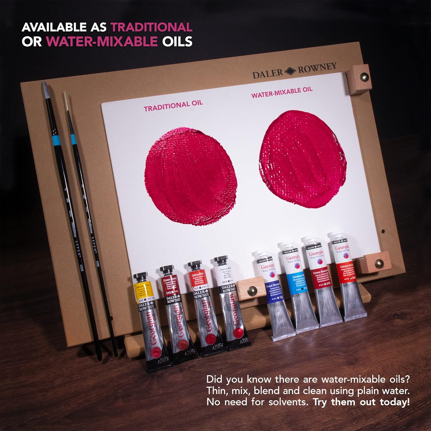 Daler Rowney Georgian Water Mixable Oil Paint Selection Set, 37 Ml (10 Pieces) image number 6