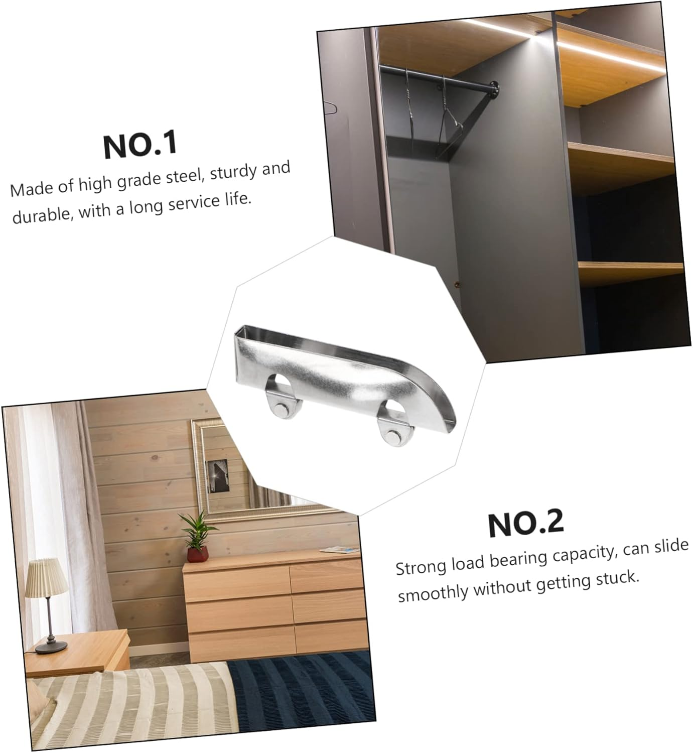 TEHAUX 36Pcs Sturdy Steel Sliding Glass Door Roller High Load Capacity Easy Installation for Cabinets Showcases image number 2