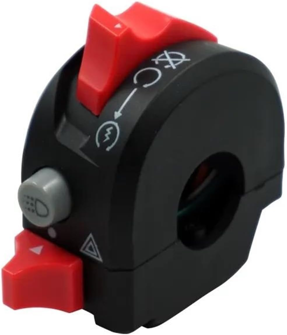 Motorcycle Handlebar Switch 7/8'' 22Mm Motorcycle Switches Motorbike Headlight Warning Light Start Kill Handlebar Controller Switch Button image number 1