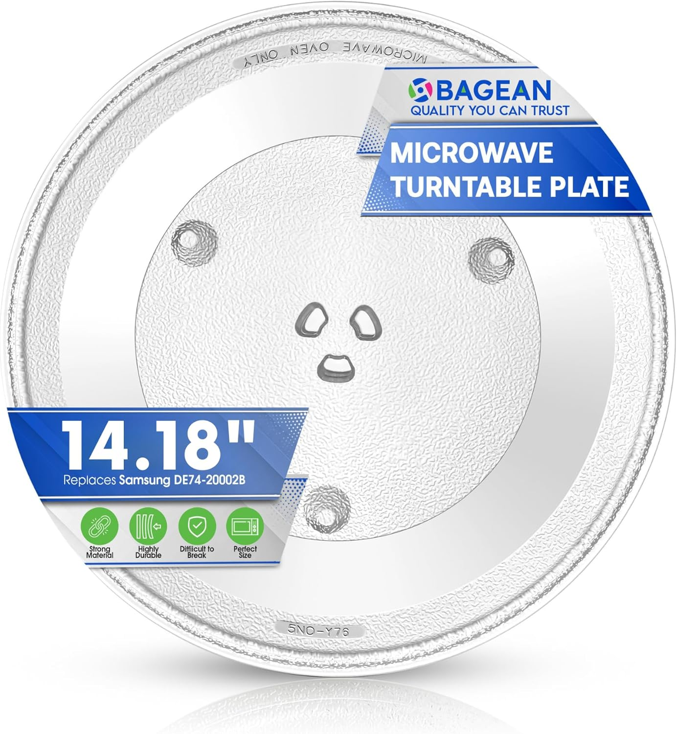 Microwave Plate Replacement 14 1/8 Inch Fits DE74-20002B Samsung Microwave Turntable Plate - Exact Replacement Microwave Glass Plate - Durable Oven Dish Tray for Better Reheating and Cooking image number 3