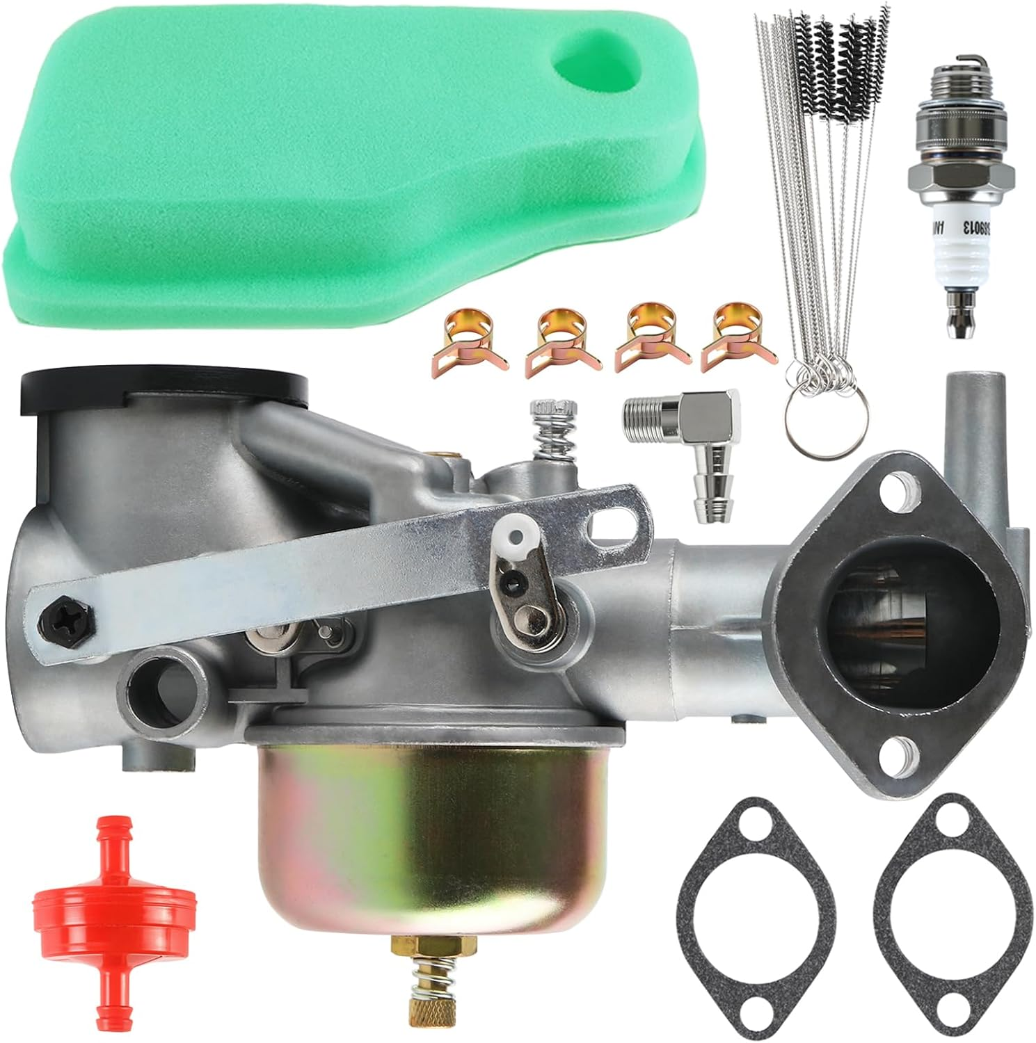 491590 Carburetor for Briggs & Stratton 491590 390811 392152，Engine Series 190702 191707 191700 192700 193700 Engine Carb with Gasket and Cleaning Tools image number 2