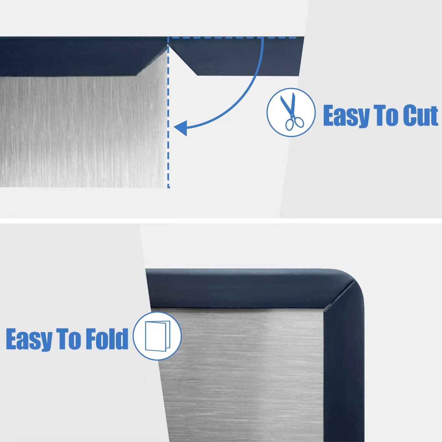 Rubber Edge Trim, Self-Adhesive Rubber Edge Trim, Edge Protector for Sheet Metal, EPDM Material, Fit 3/32"(2Mm), Length 20Ft(6.2M), Black Color, U Channel Edge Trim image number 3