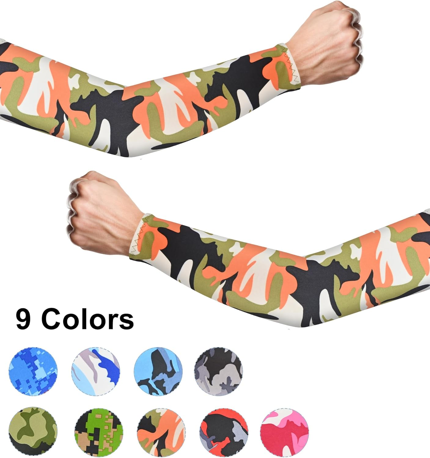 YBVABE Arm Sleeves for Men & Women - UV Protection Cooling Arm Covers, Breathable Sports Compression Sleeves - Stay Cool & Comfortable during Outdoor Activities
