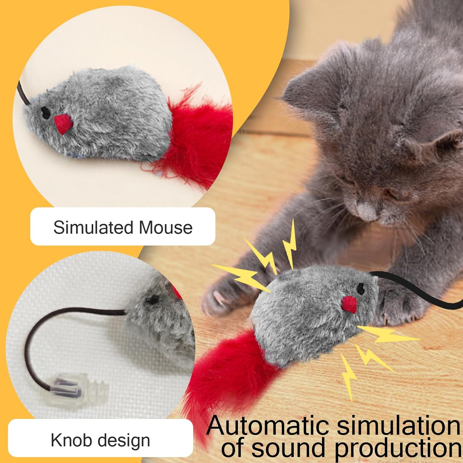 YOUYIKE Interactive Cat Toy, Dog Ball Toy with Rope, USB Rechargeable Rolling, Interactive Ball for Dogs, Magic Ball for Dogs and Cats of All Sizes and Ages image number 2