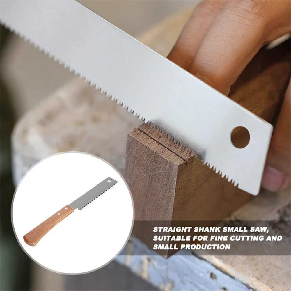 12 Inch Japanese Flush Cut Saw - Double-Edge Stainless Steel Woodworking Hand Saw with Non-Slip Wooden Handle, Precision Trim Saw for Hardwood/Softwood & Plastic Cutting