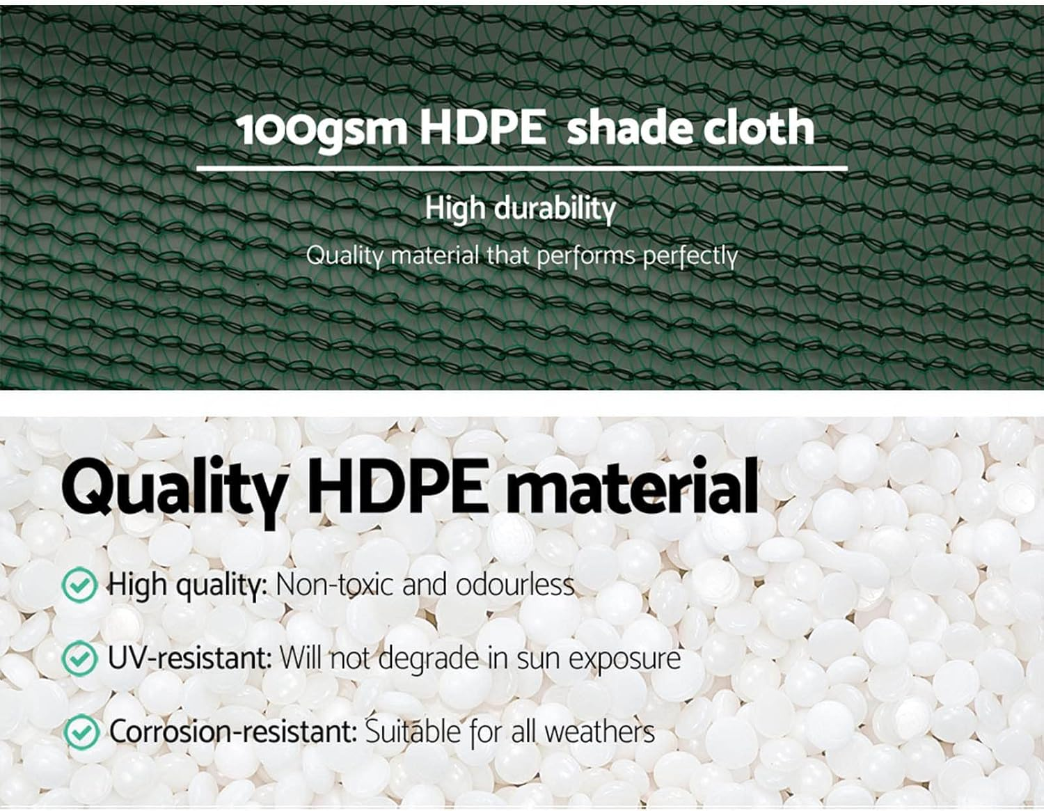 Instahut Shade Cloth 3.66 X 30M Sunshade Sail Shadecloth Sun Block Outdoor Marquee Canopy Shelter Cover for Beach Pool Car Patio Backyard Lawn Garden Carport Fence Greenhouse, Green 50% UV Blockage image number 3