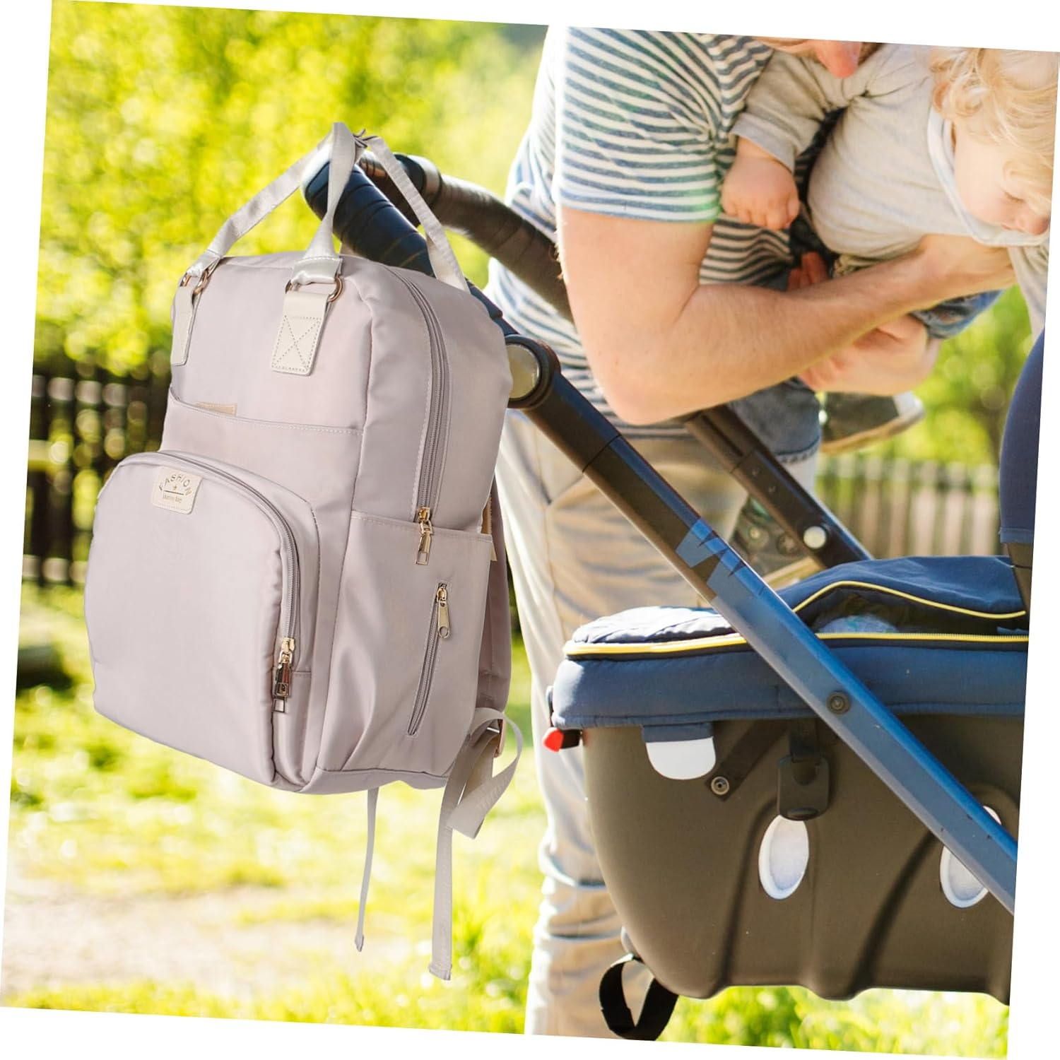 Holibanna Multi-Functional Diaper Bag Backpack Shoulder Diaper Bag for Mom Portable Travel Tote image number 6