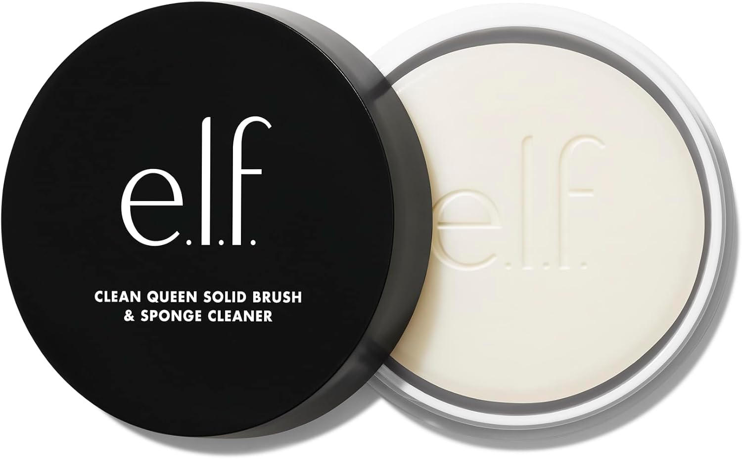 E.L.F. Clean Queen Solid Brush & Sponge Cleaner, Cleanses Face & Eye Makeup Brushes & Sponges, Nourishing, Non-Damaging Formula, Vegan & Cruelty-Free