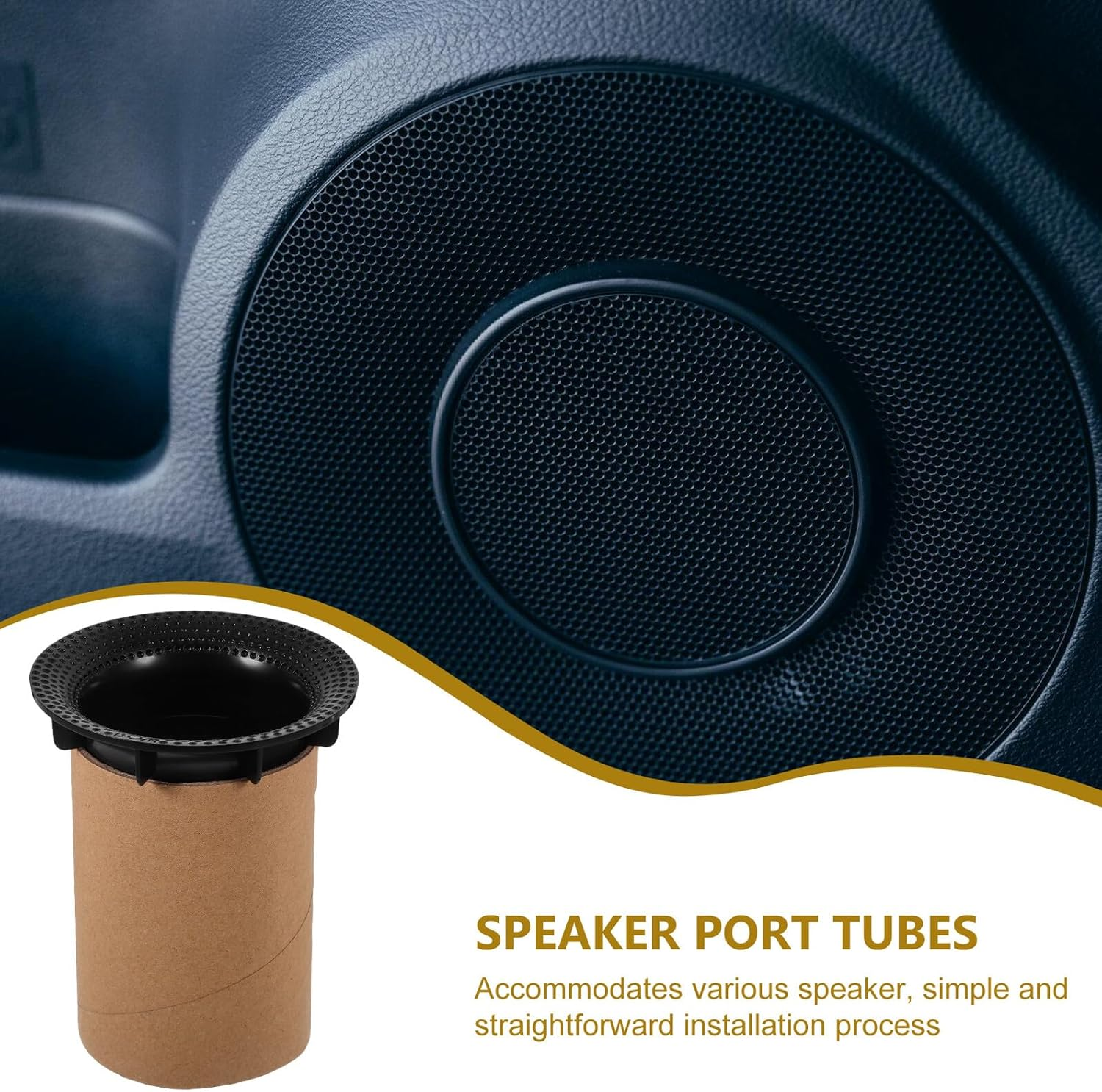 UKCOCO Speaker Cabinet Port Tube and Air Port Tube for Car Audio System (93&times;128Mm) Compatible with Portable and Enhance Bass Sound Ventilation image number 1