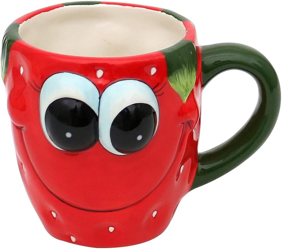 Dekohelden24 Ceramic Butter Dish/Butter Dish Strawberry in Red Dimensions Approx. 16.5 X 11 X 10 Cm