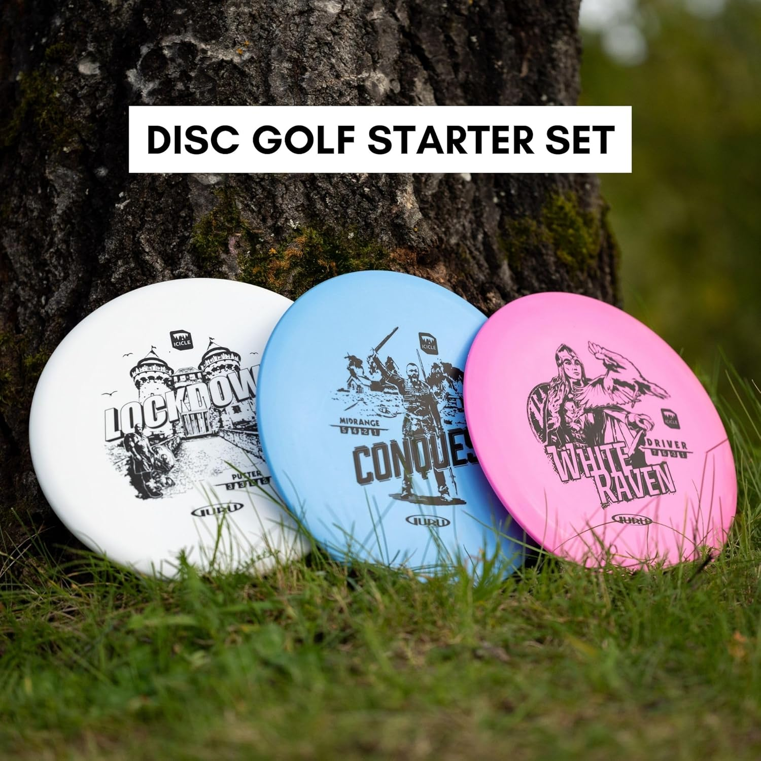 Guru Disc Golf Starter Set, 3 Frisbee Discs for Any Distance, Fun Outdoor Sports for Children and Adults - Driver, Midrange, Putter image number 2