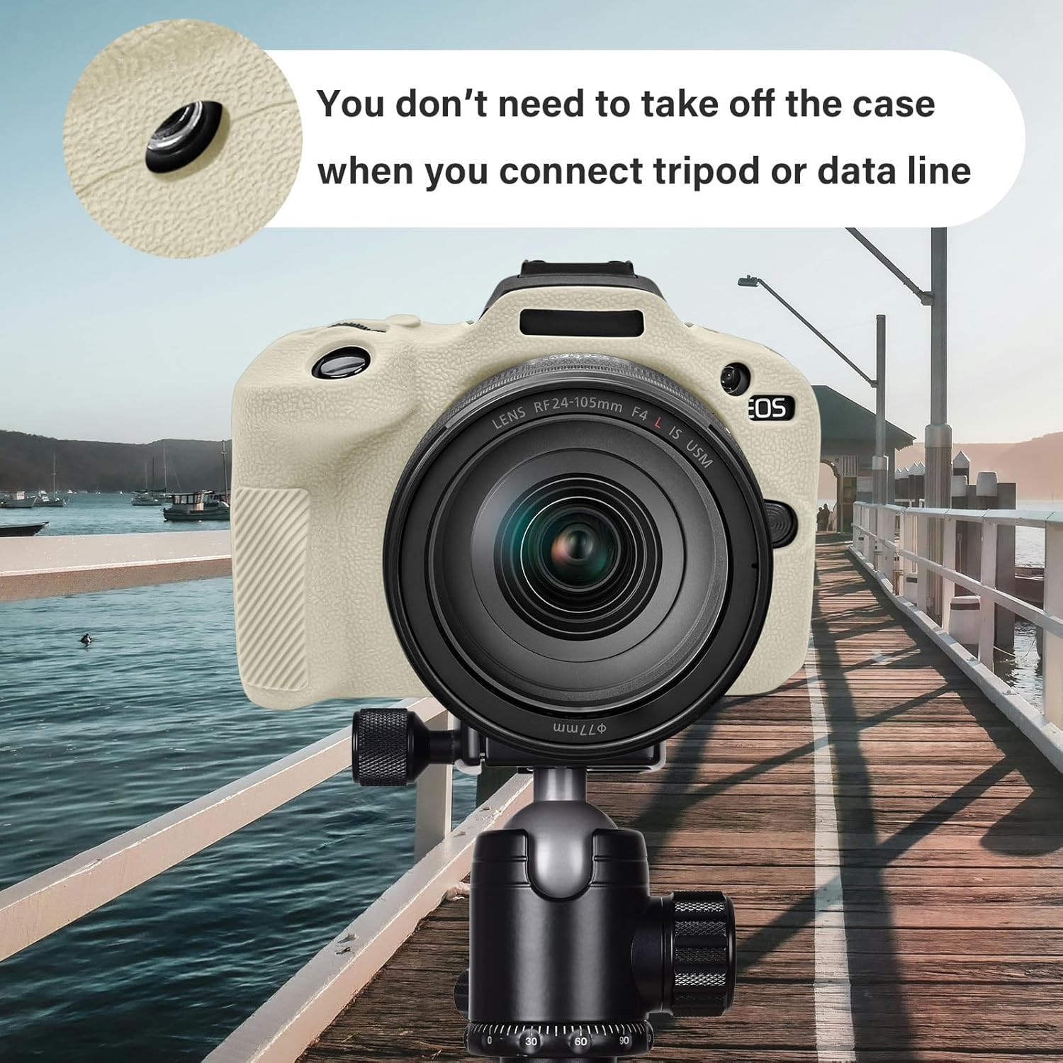 VOVMOEYA EOS R100 Camera Case Accessories Kit - Silicone Protective Case for Canon Eos R100 & LCD Screen Protector for Canon R100[2 Packs] & Camera Hot Shoe Cover for R100 image number 2