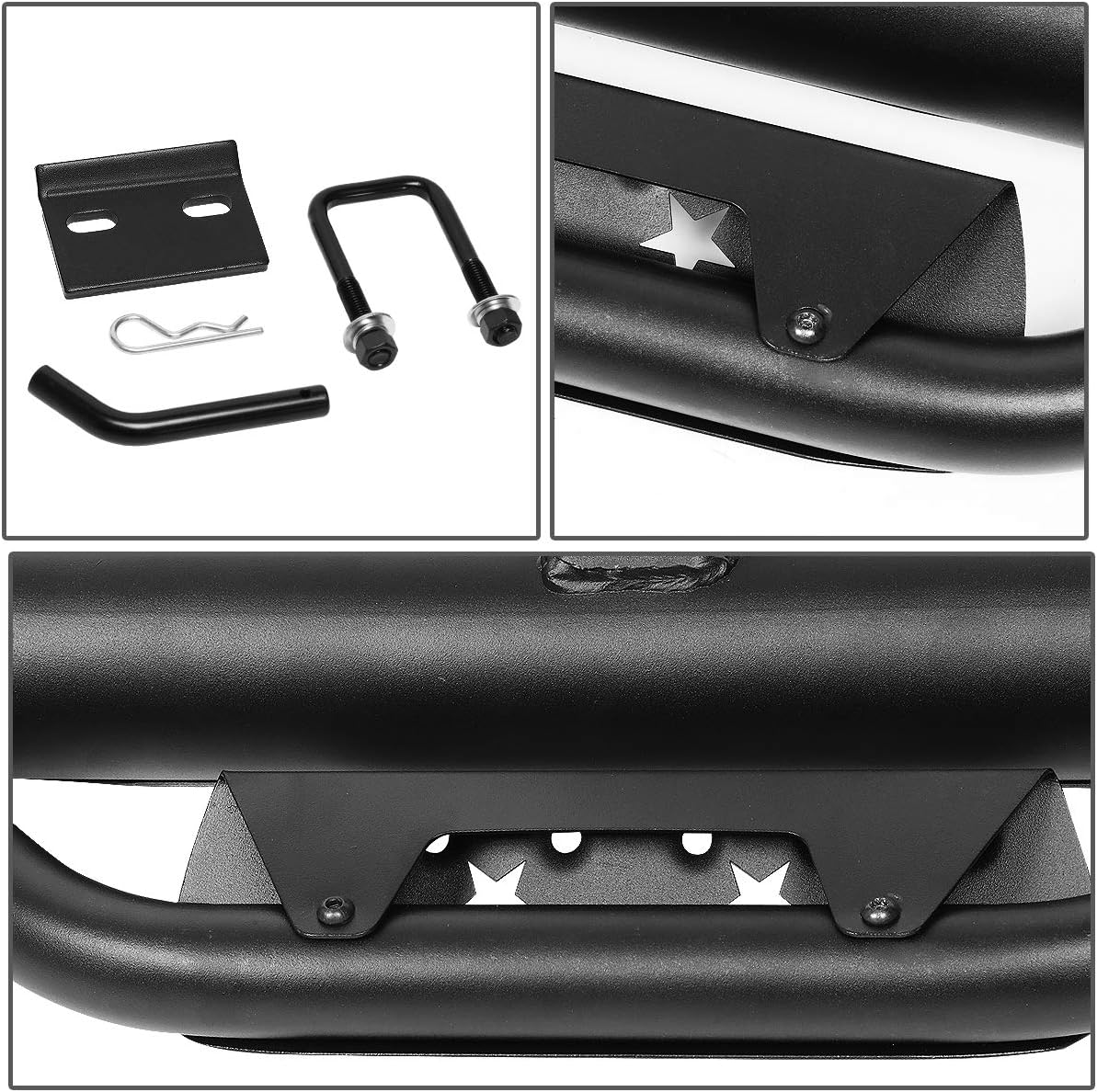 DNA Motoring PT-ZTL-8084-BK Universal Trailer Truck Towing Hitch Step Bar 36"Wide X 4"OD 2"Receiver,Black