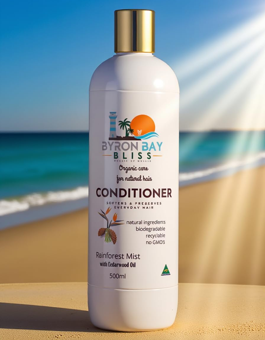Byron Bay Rainforest Mist & Cedarwood Oil Hair Conditioner | Vegan Deep Treatment with 7 Organic Oils & Shea Butter | Australian Made | 500Ml/16.9 Fl Oz image number 1