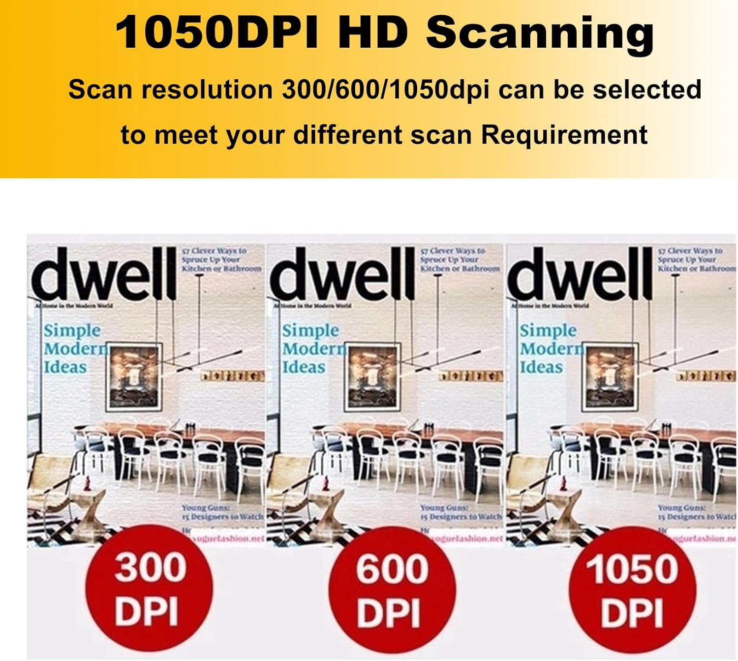 AUTENS Portable Handheld Scanner Included 16G SD Card, Wand Scanner for A4 Documents Pictures Pages Texts Receipts Books up to 1050DPI, Colorful LCD Display, Uploads via USB Cable, No Driver image number 3