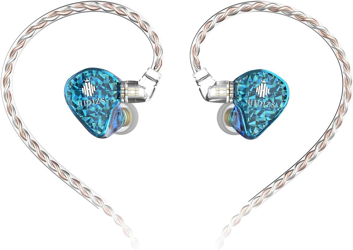 HIDIZS MS2 Hybrid Dual Drivers Hifi Earphones, 3.5Mm In-Ear Monitors Headphones, Hi-Res Audio Iems with Detachable Cable 0.78Mm 2Pin for Android Smartphones Iphone Audio Players Computer (Blue) image number 1