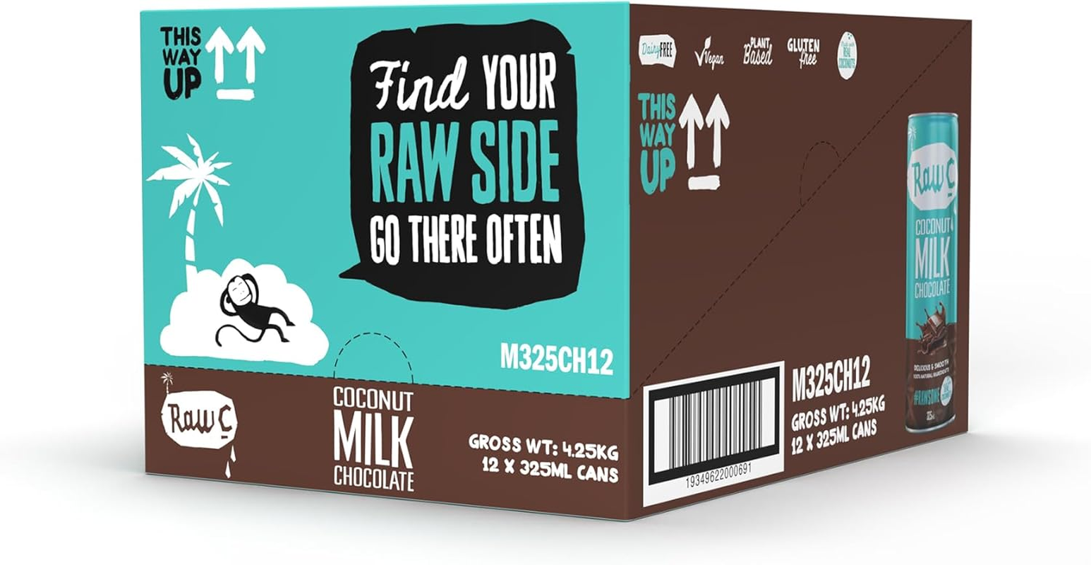 Raw C Chocolate Coconut Milk 325 Ml (Pack of 12) image number 1