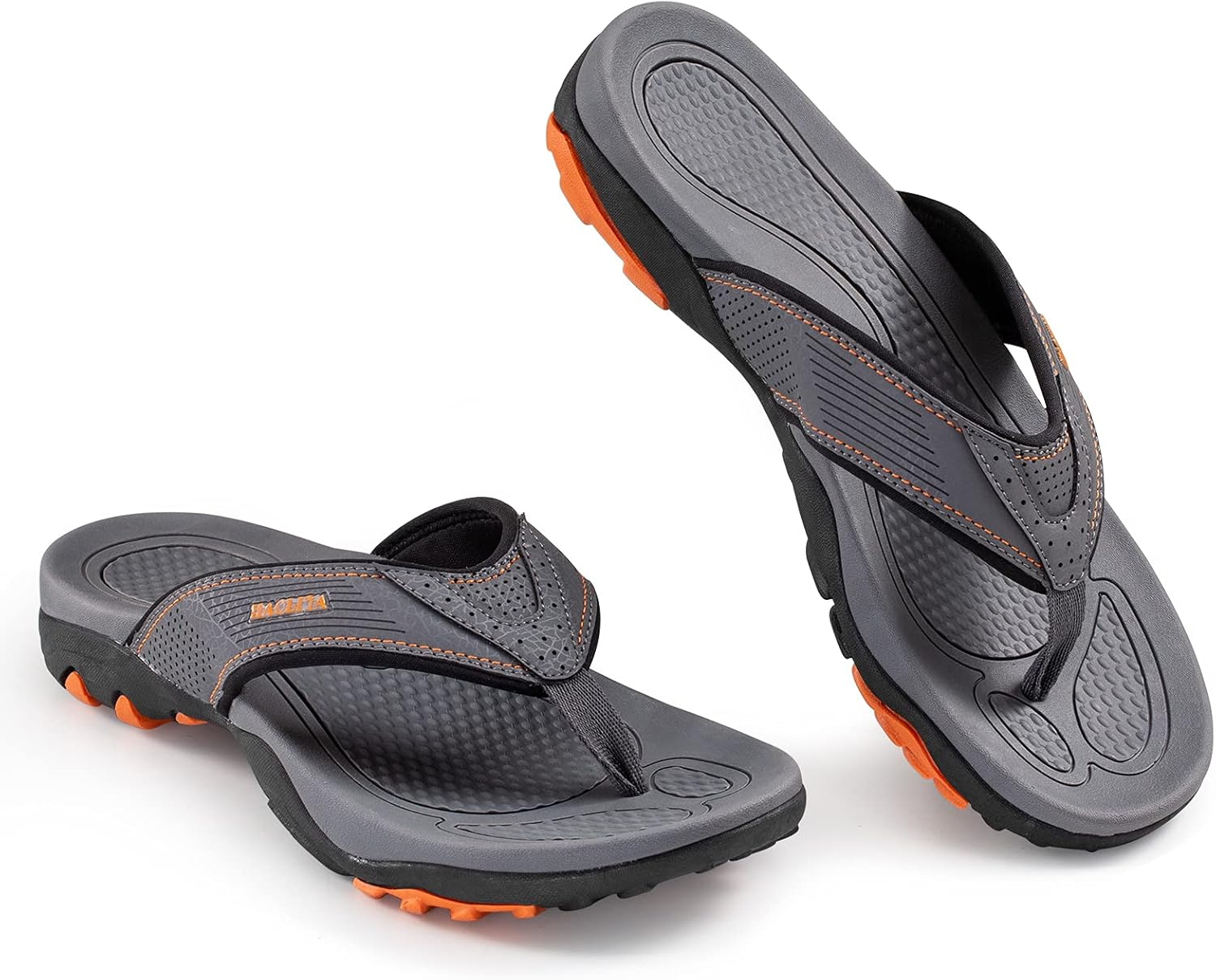 HAOLIRA Mens Sport Flip Flops Summer Beach Thong Sandals Non-Slip Slippers with Arch Support image number 1