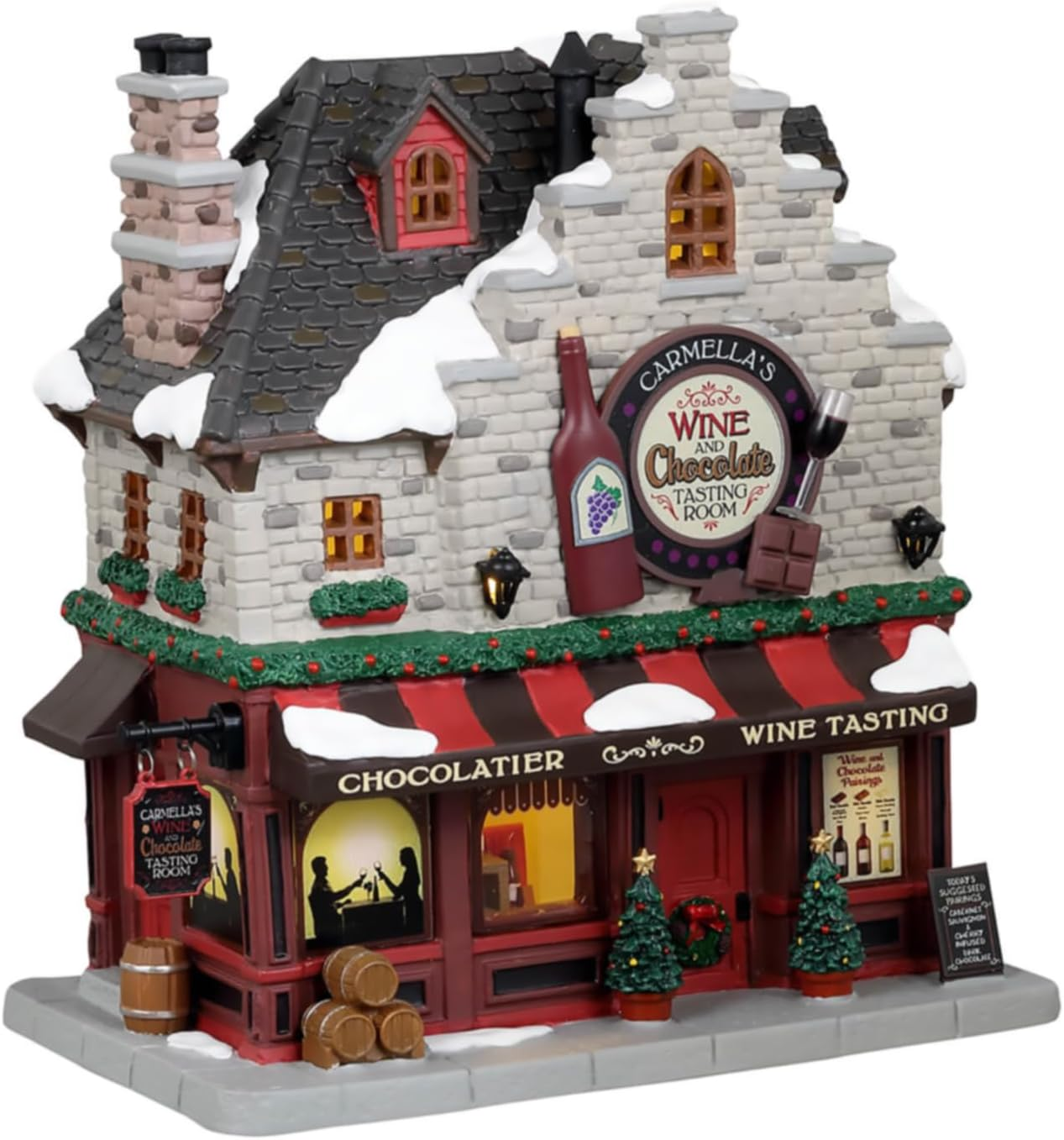 Lemax Christmas Village Carmellas Wine & Chocolate Tasting Room - 35062 image number 3