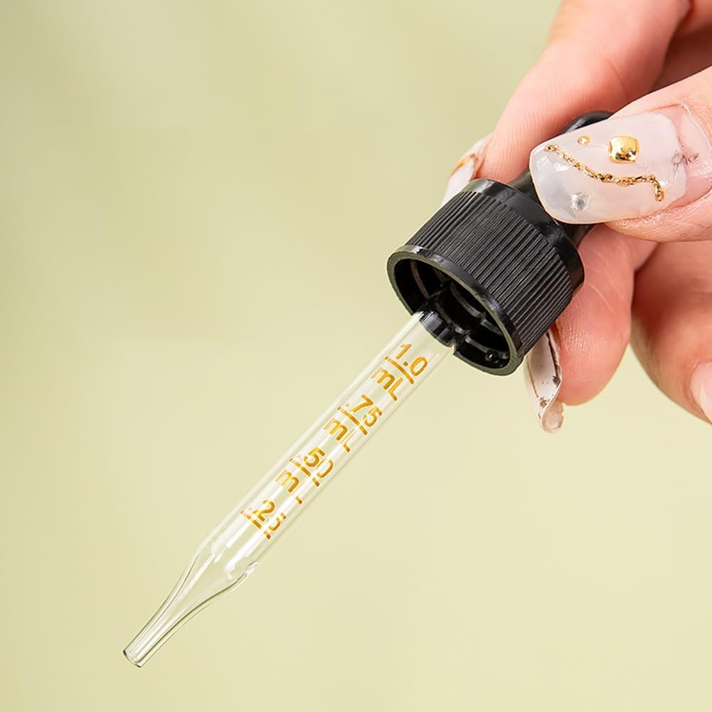 Jarlathy 2 Pcs 100Ml Amber Glass Dropper Bottles, Essential Oil Vials with Measured Eye Dropper, Perfect for Travel, Storing Essential Oils, Perfume Oils and Other Liquids image number 3