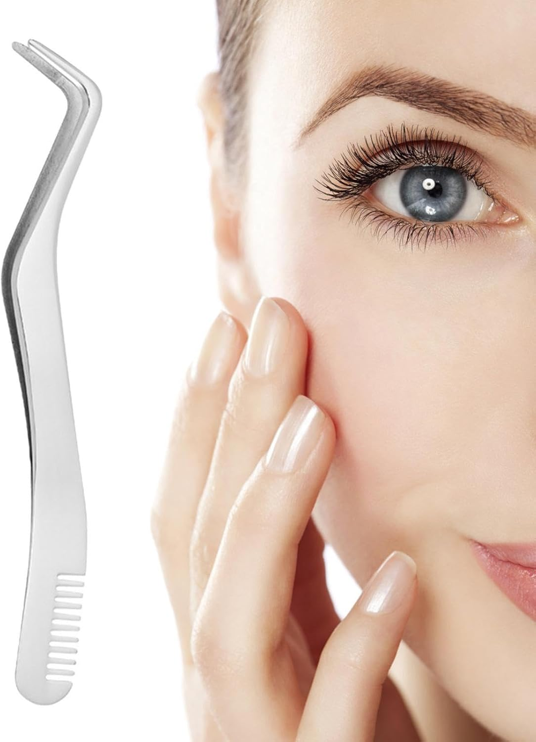 Curved Tweezers for Lashes - Stainless Steel Eyelash Extension Tweezer | Comb and Clusters | Lash Applicator Tool for Women | Eyelash Applicator Tool | Professional Eyelash Extension Tools - Colorful2 image number 4