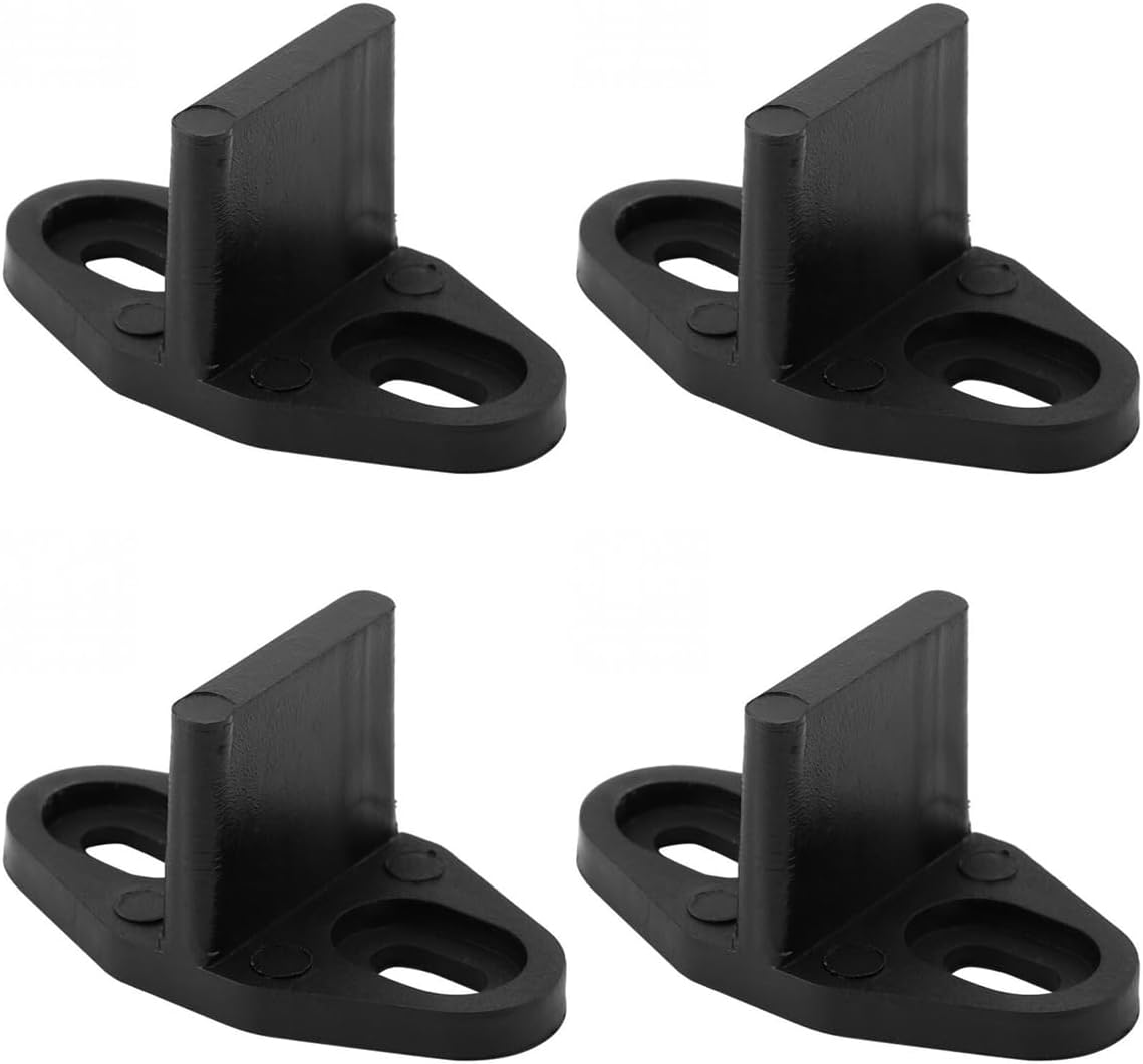 4Pack Black Floor Guide for Sliding Barn Door Hardware T Shape Guides Floor Mounted Easy Installation Bottom Track Guides for Barn Bypass Pocket and Closet Doors