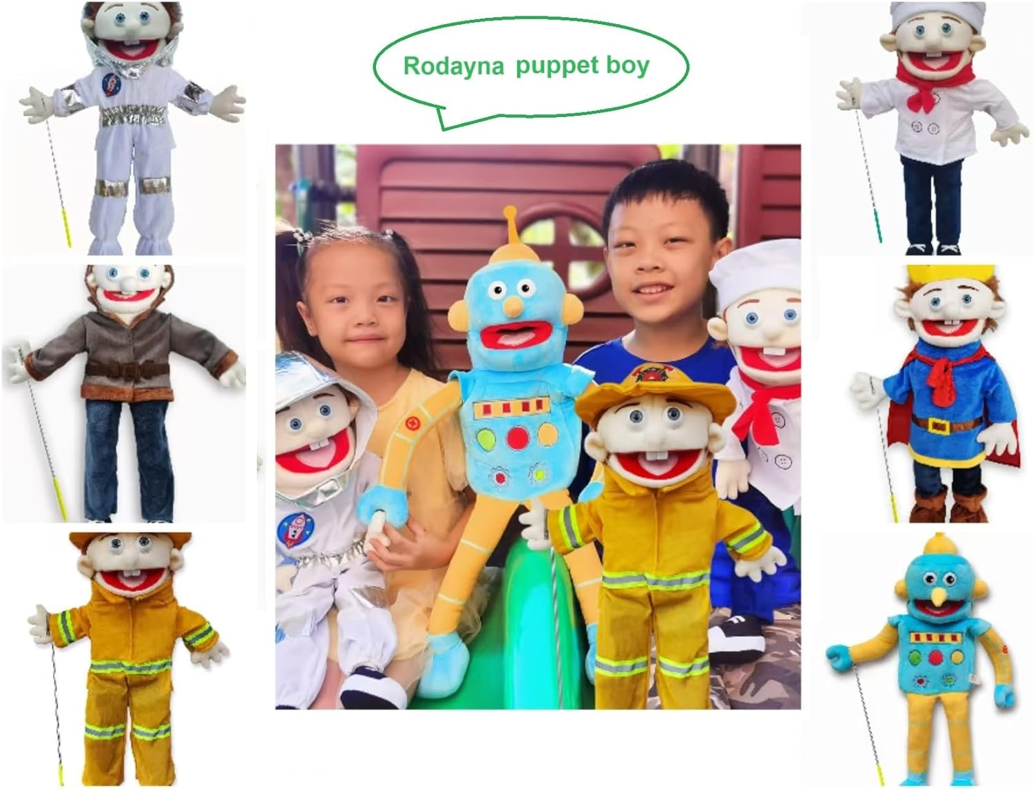 Rodayna 25", Black Girl, Full Body, Ventriloquist Style Puppet,Hand Puppet image number 6